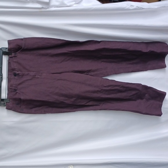 Ruby Rd Denim Jeans sz 12 NWT, Eggplant, Elastic Sides, 30" Inseam, 16" Flat Wst - Picture 1 of 5